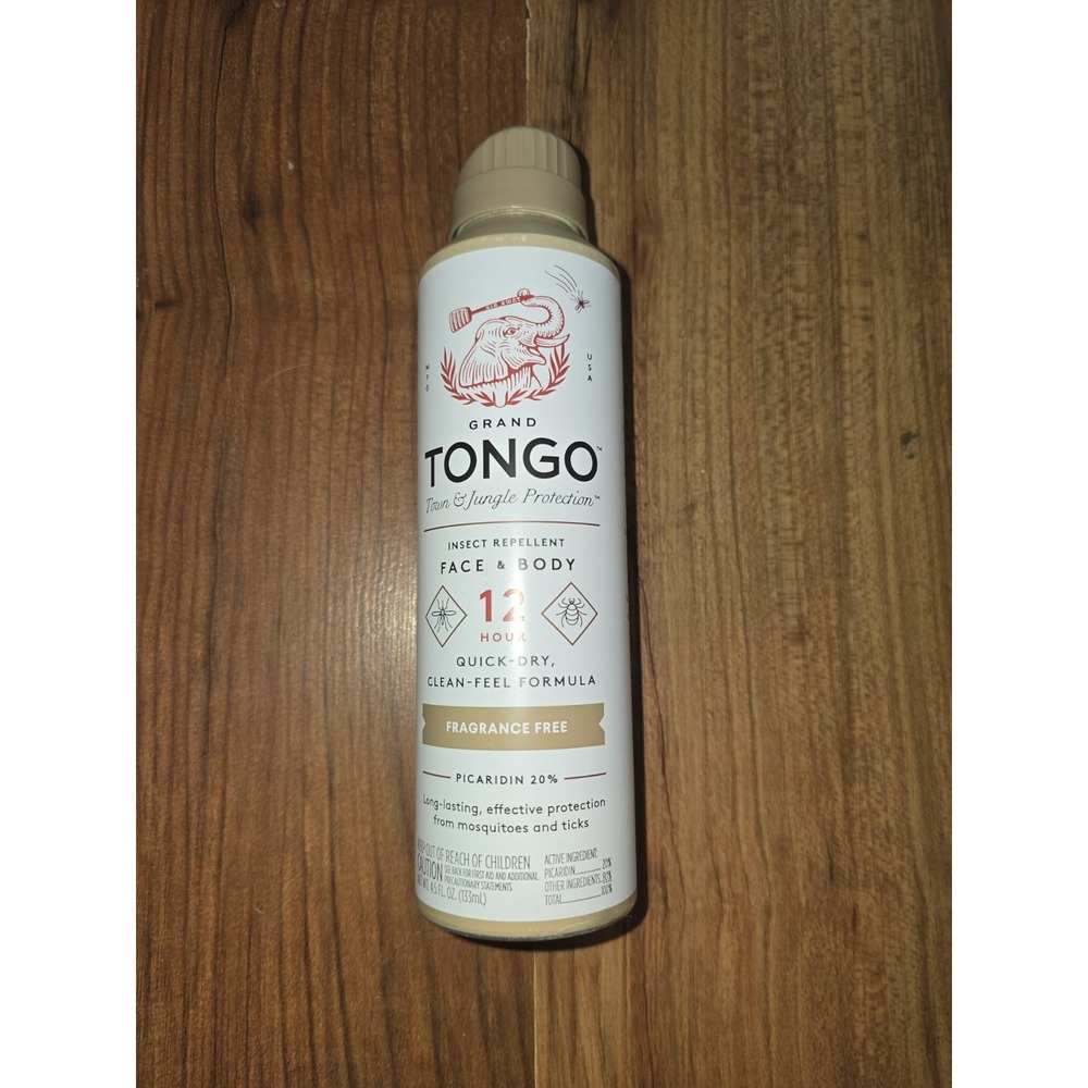Grand Tongo Fragrance Free Insect Repellent Bug Spray DEET Free 12hr 2 Pack